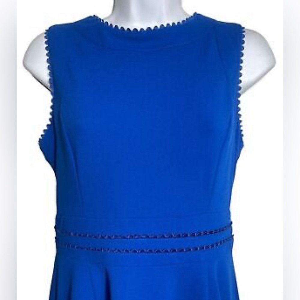 Calvin Klein Royal Blue Fit and Flare Midi Dress